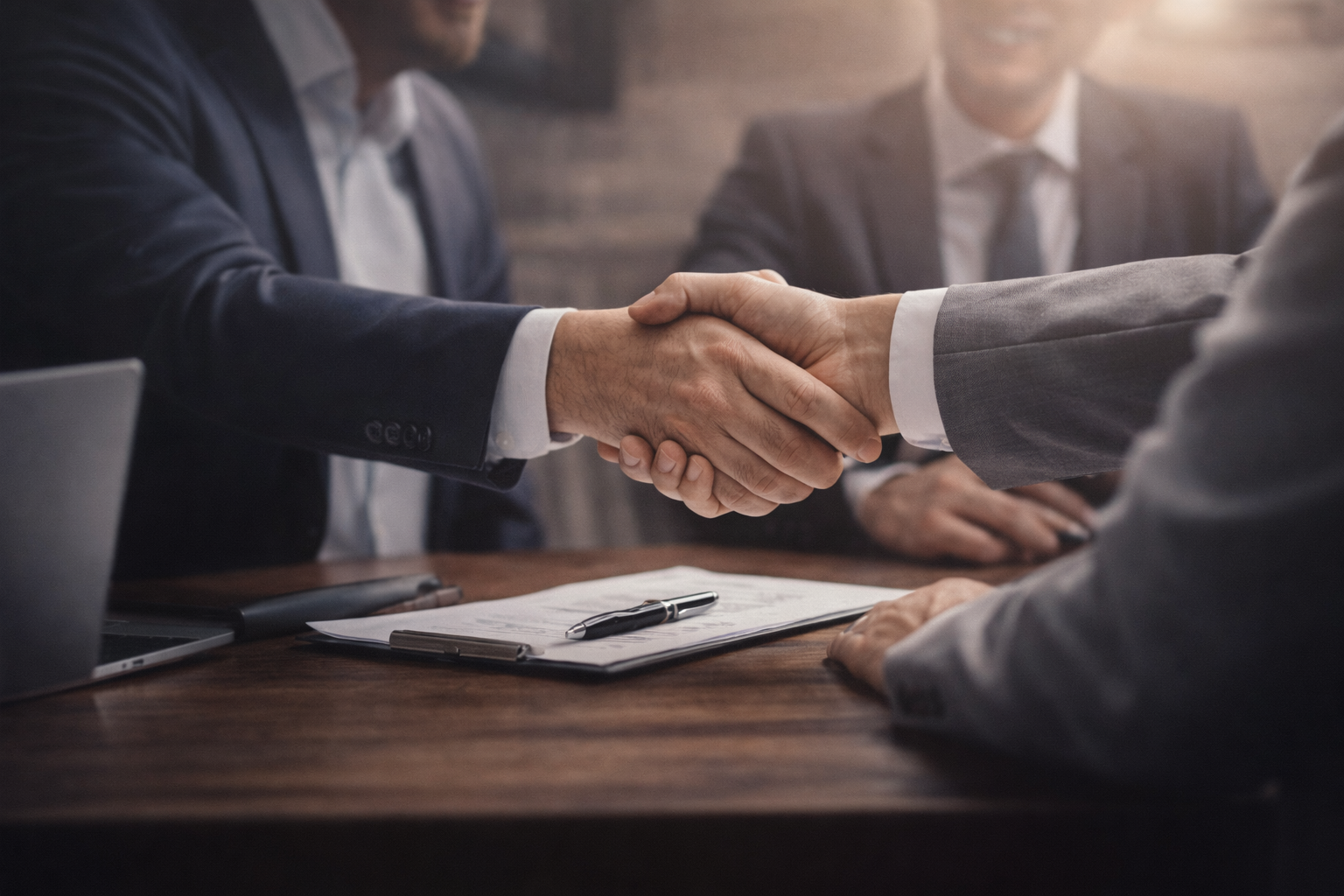 Partenariat de confiance - poignée de main